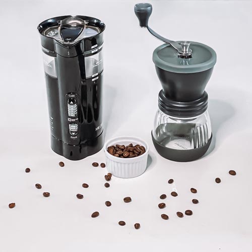 A manual and automatic coffee grinder