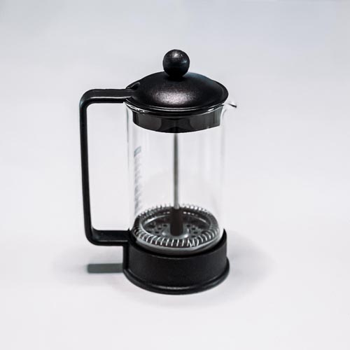 An empty french press
