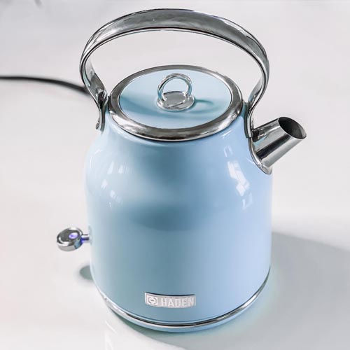 A soft blue water boiler